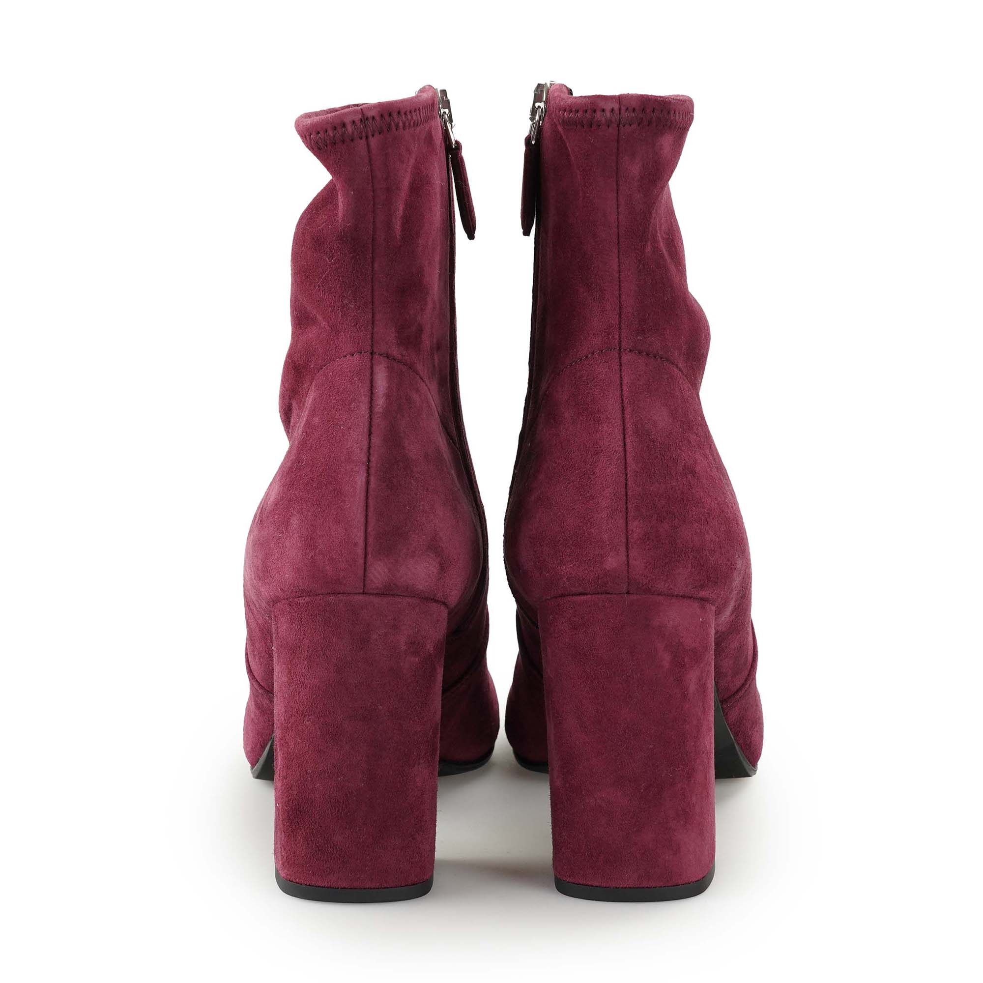 Prada - Bordeaux Suede Ankle Boots